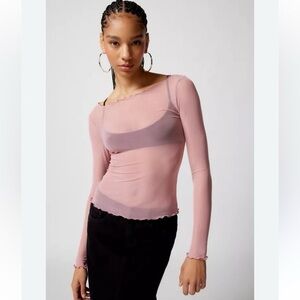 Nwot Urban Outfitters out from under sheer Long Sleeve Top